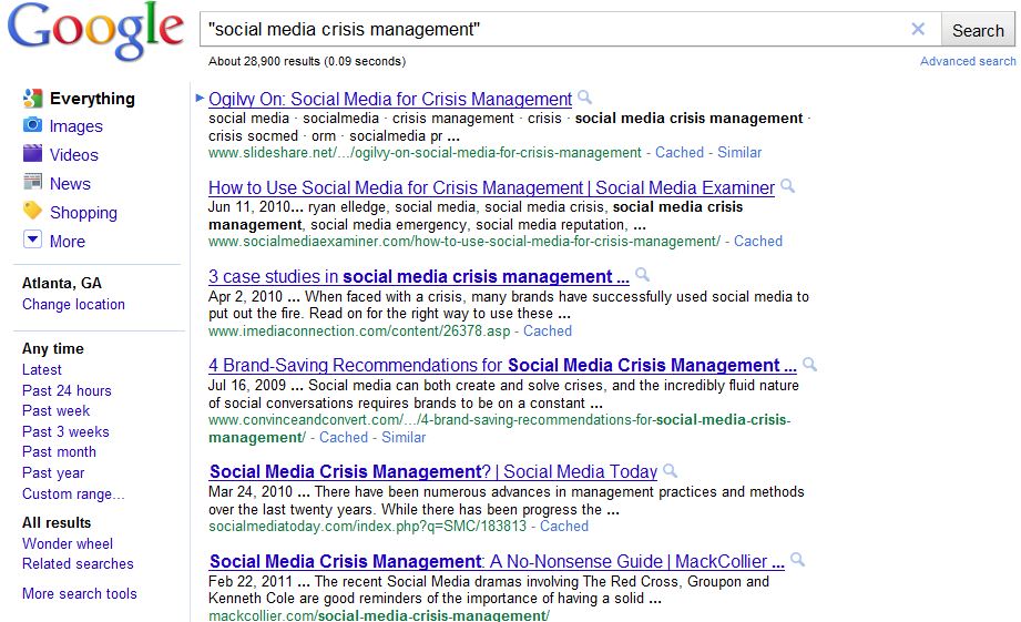 Social media crisis management, Twitter