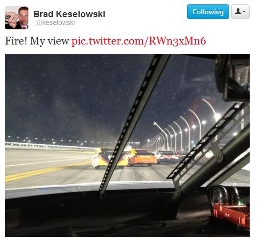 Brad Kesolowski, Twitter, Daytona 500, Fire, Tide