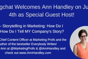 Ann Handley joins #Blogchat